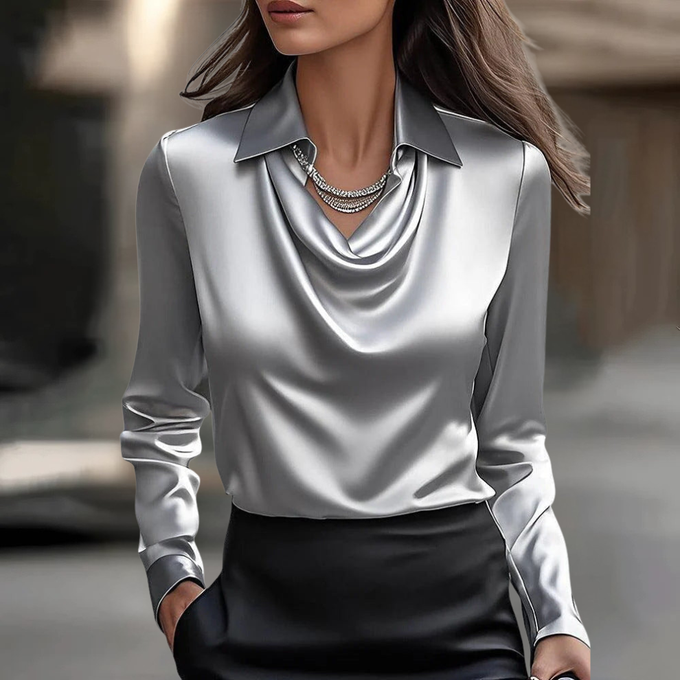 Fiona™ | Elegant Satinbluse