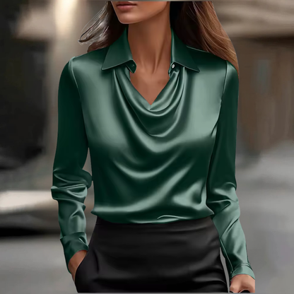Fiona™ | Elegant Satinbluse